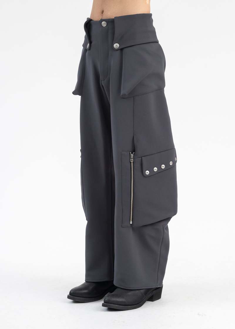 Omar Afridi Totem Cargo Trousers Omar Afridi SLATE CARDI KNIT