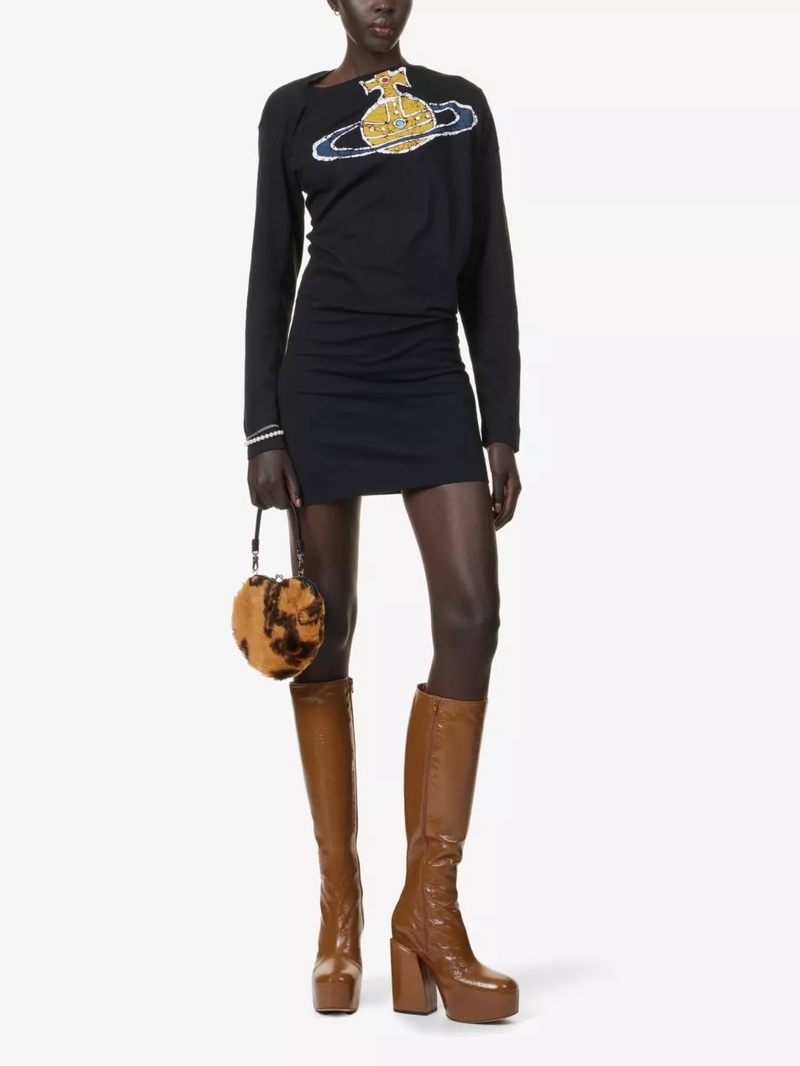 Vivienne Westwood Time Machine T shirt Dress - Black