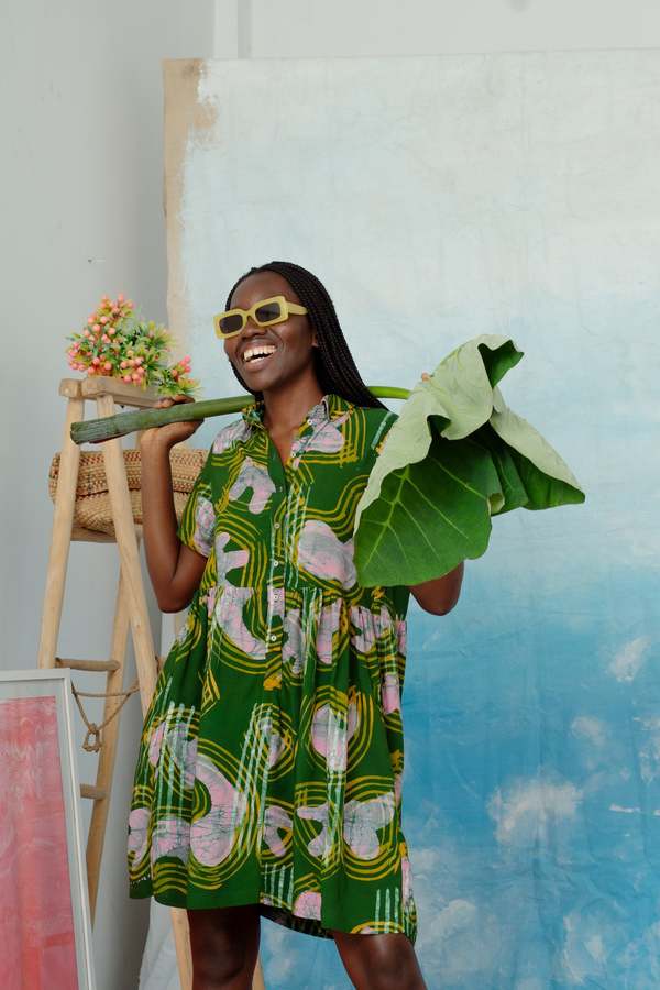 Osei-Duro Helia Dress in Waters on Garmentory