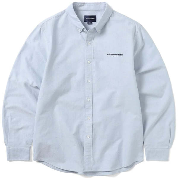 ThisIsNeverThat T-Logo Oxford Shirt - Blue | Garmentory