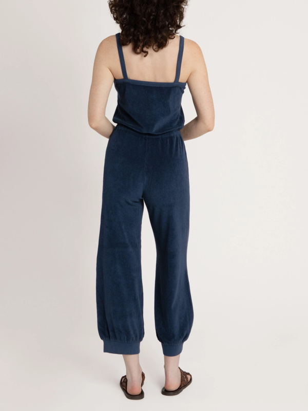 Suzie Kondi The Giorgi Terry Tank Jumpsuit - Navy | Garmentory