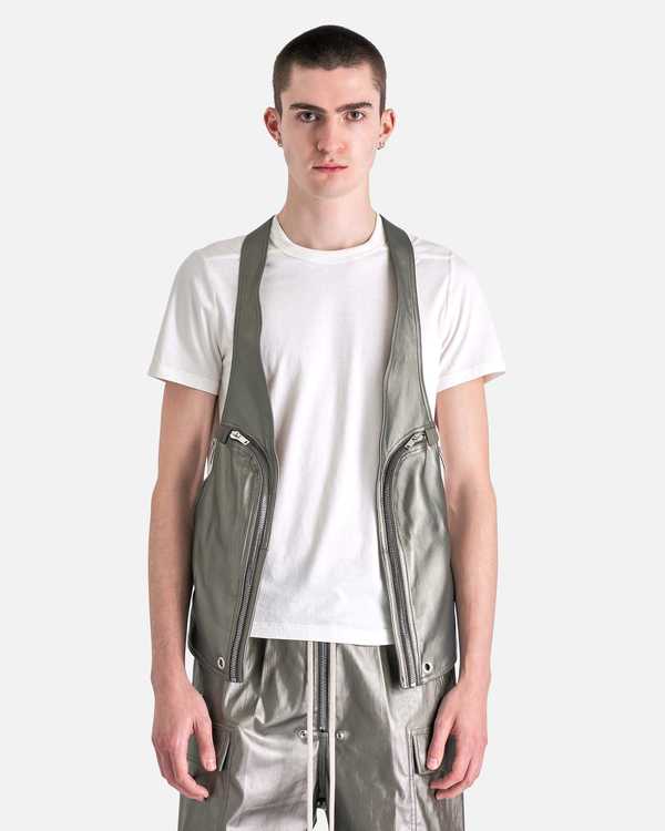 Rick Owens Bauhaus Vest - Gun Metal | Garmentory