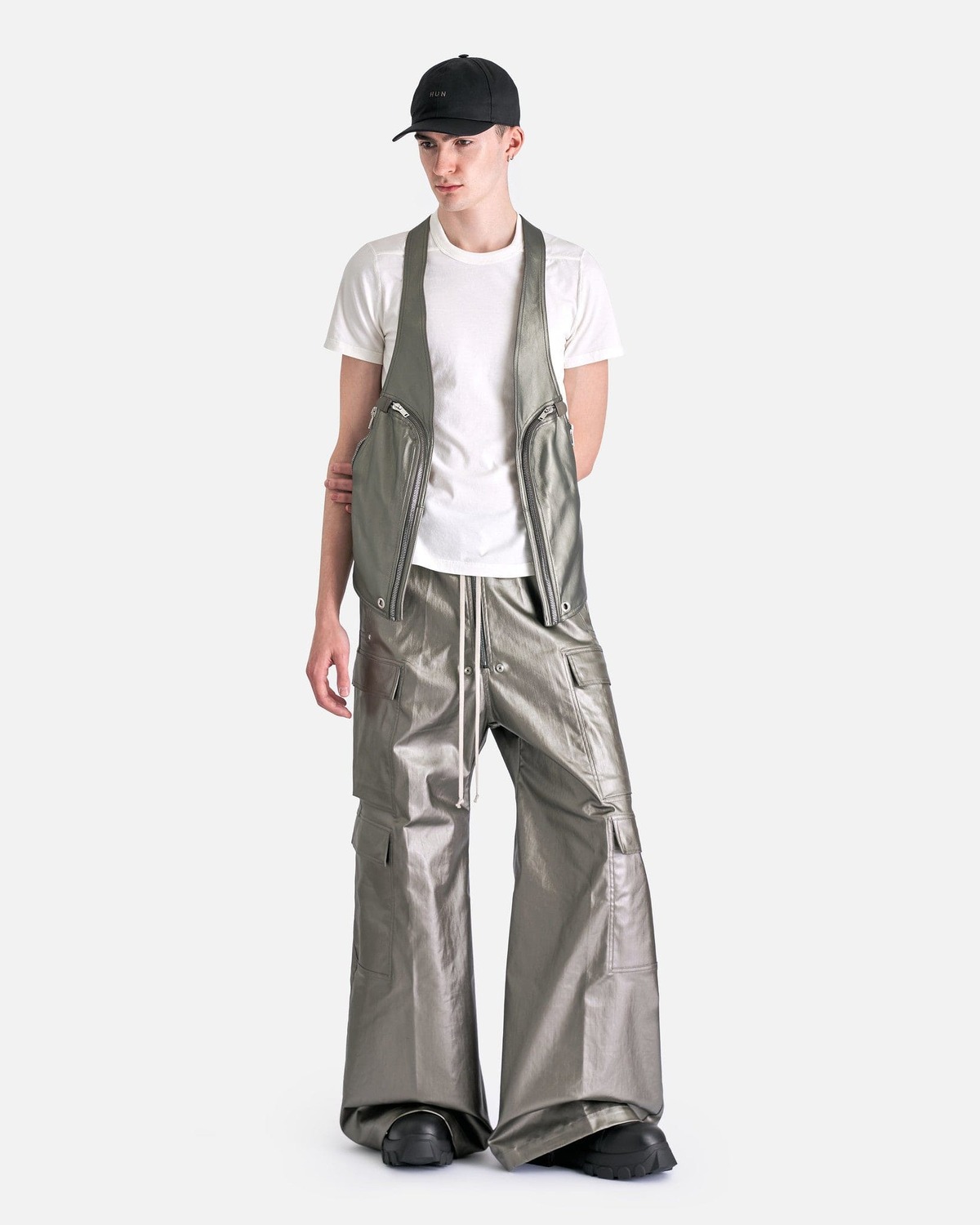 Rick Owens Bauhaus Vest - Gun Metal | Garmentory