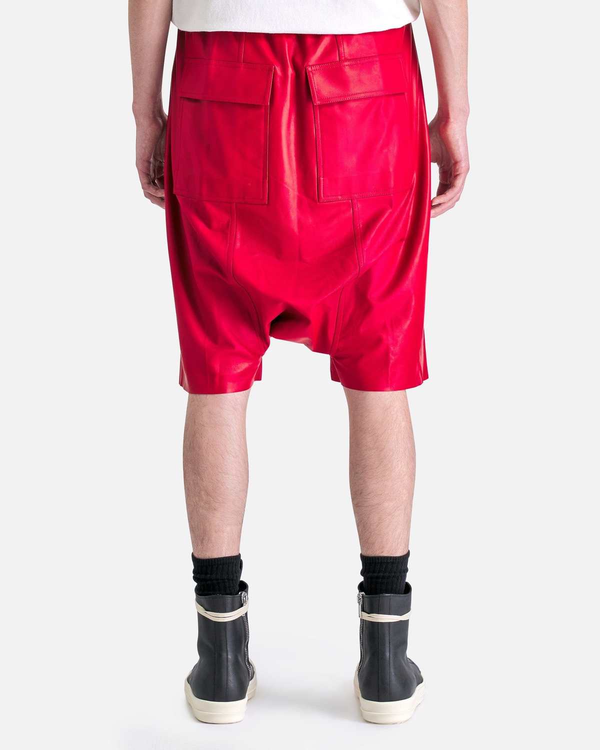 Rick Owens Leather Rick's Pods - Cardinal Red | Garmentory
