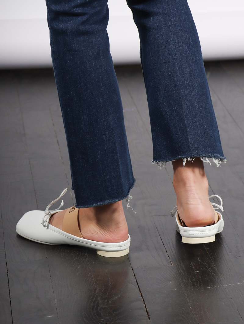 サンダル・ミュール MM6 MAISON MARGIELA WHISPER WHITE ANATOMIC BALLERINA SANDALS Ballet Slide in Whisper White by MM6 Maison Margiela