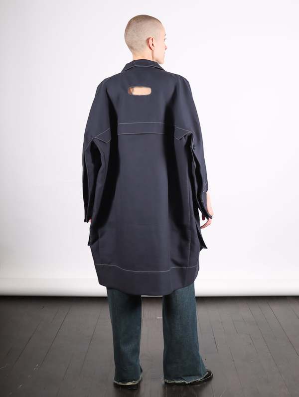 Box Coat in Navy by Henrik Vibskov | Garmentory