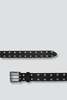 Assembly Leather Double Eyelet Belt - Black - Thumbnail 3