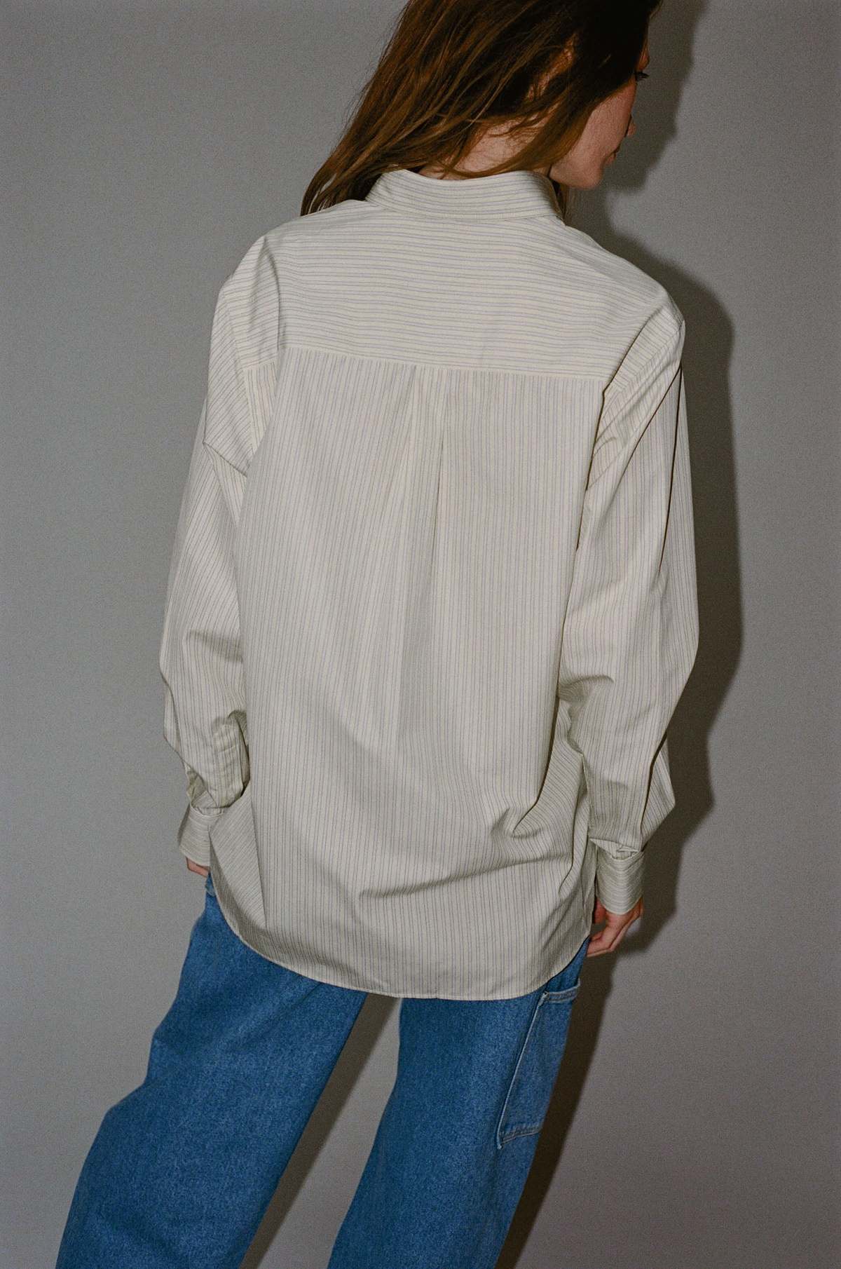 Saks Potts William Shirt - Muted Yellow Stripe - Image 2 of 7