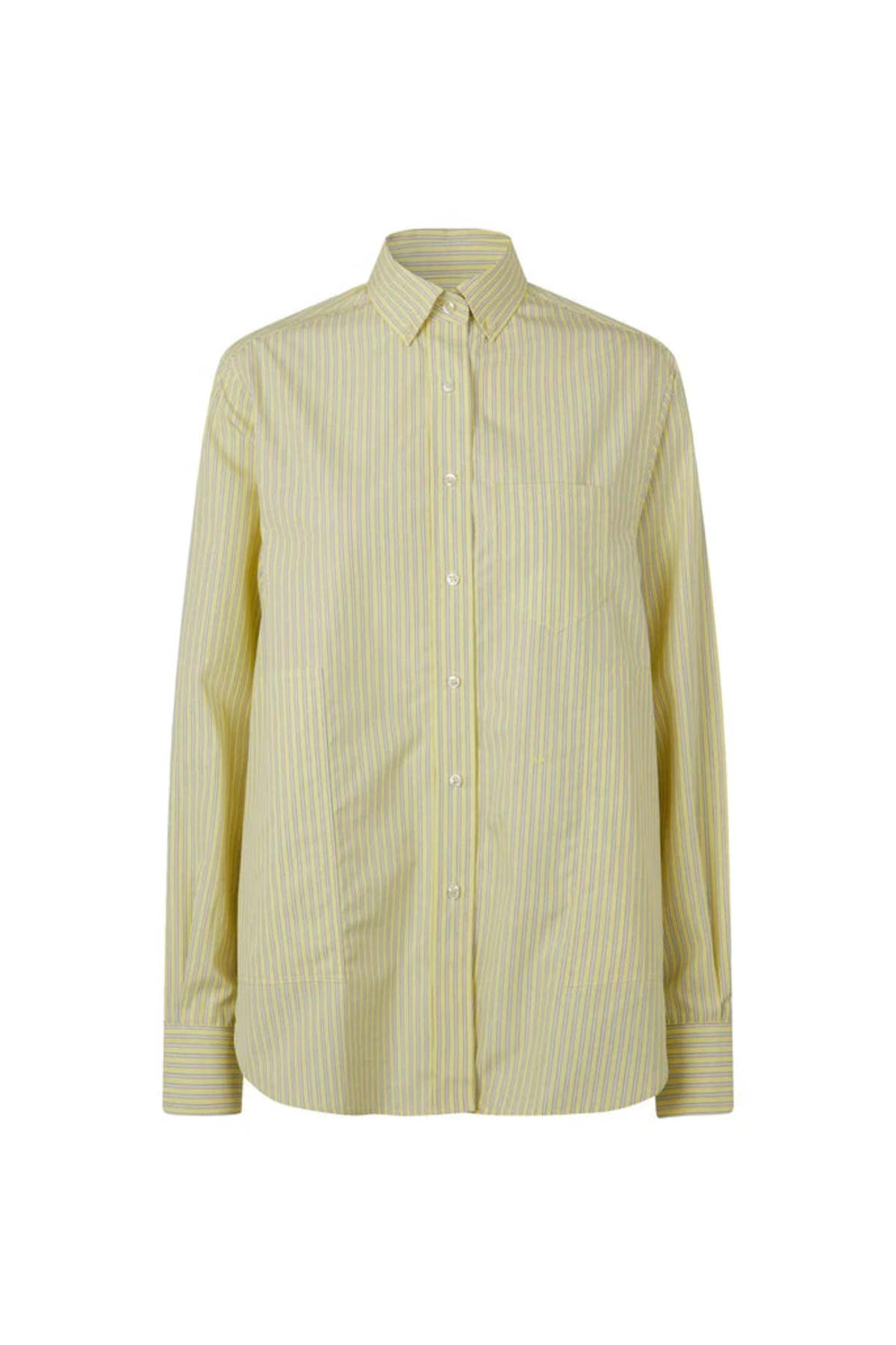 Saks Potts William Shirt - Muted Yellow Stripe - Image 6 of 7