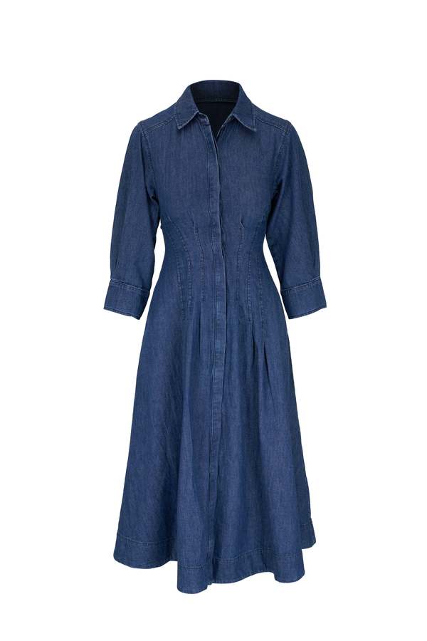 fitted button down denim dress Feeling The Love Button Down Denim Mini Dress, S main image 1