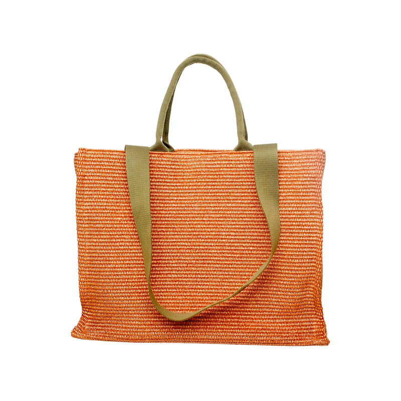 【MARNI】LARGE TOTE BAG Marni Large raffia tote bag - Orange | Garmentory