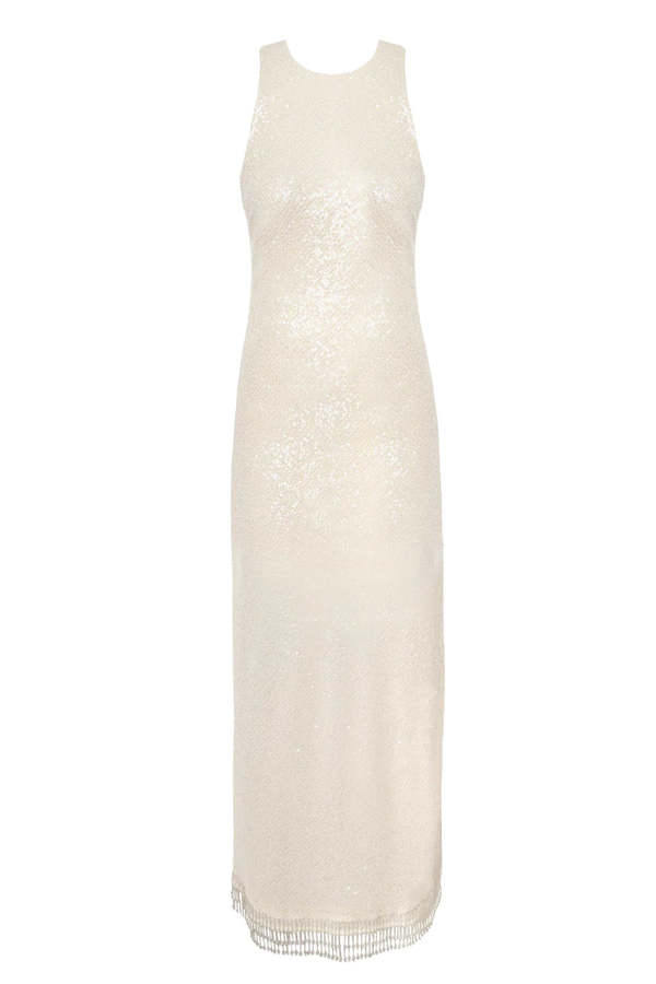 RIXO LONDON Rubia Embellished Maxi Dress - Ivory | Garmentory