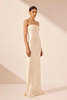 Shona Joy La Lune Strapless Ruched Bodice Maxi Dress - Cream - Thumbnail 1