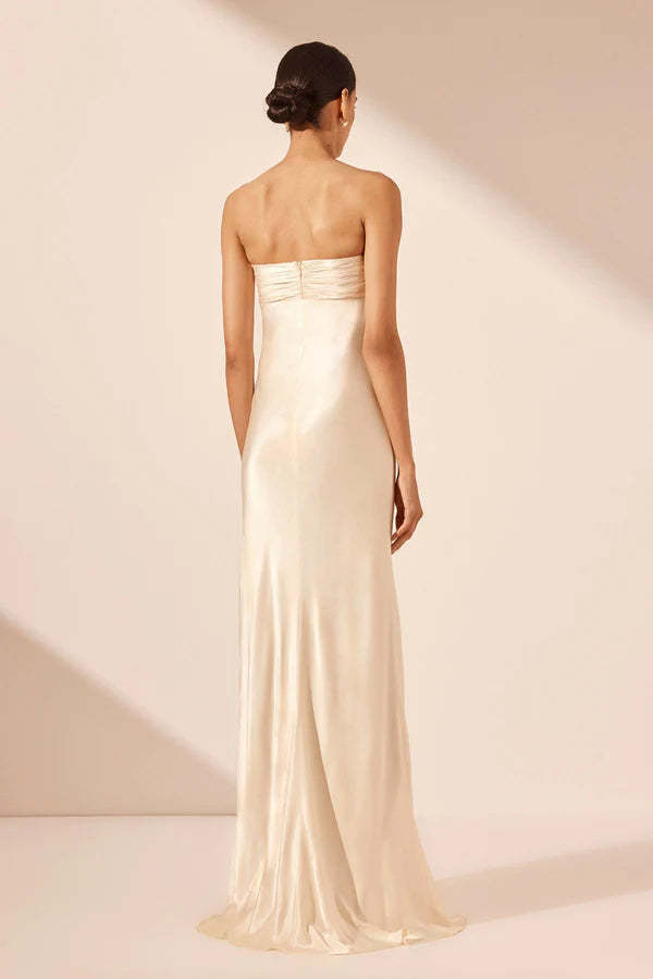 fitted lace wedding dress Petal and Pup Women's Cecilia Strapless Maxi Dress main image 1