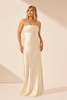 Shona Joy La Lune Strapless Ruched Bodice Maxi Dress - Cream - Thumbnail 6