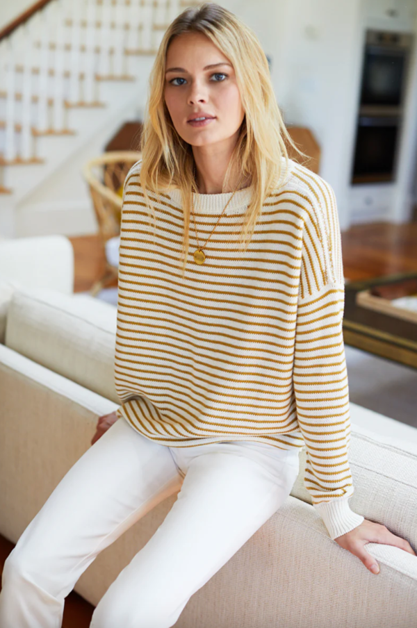 Emerson Fry Carolyn Sweater - Marigold Stripe