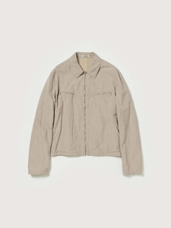 Auralee High Count Wool Poplin Blouson - Top Beige | Garmentory