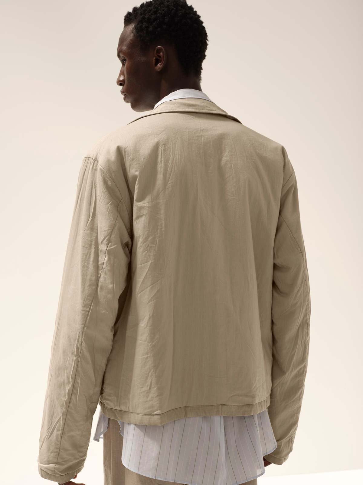Auralee High Count Wool Poplin Blouson - Top Beige | Garmentory