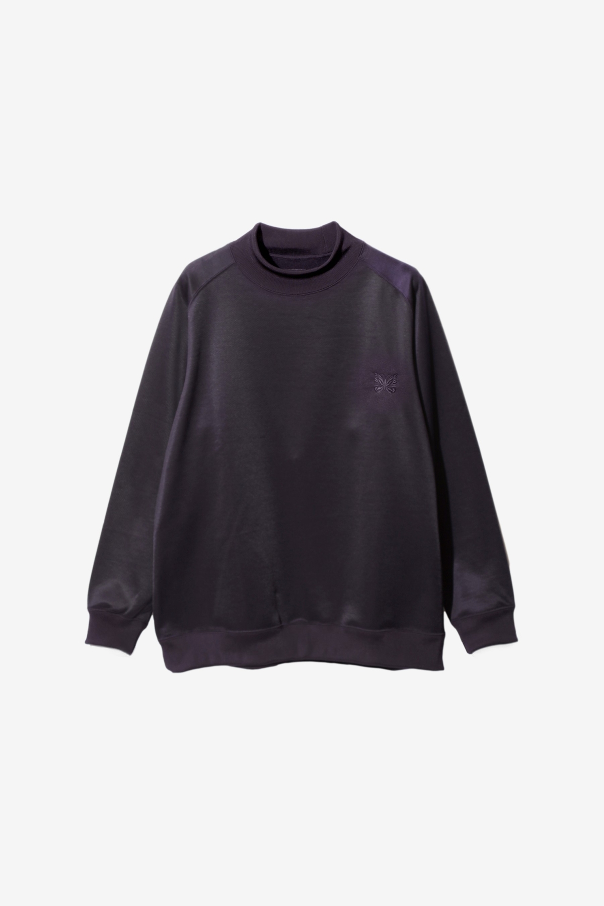 NEEDLES　ニードルズ　L/S Mock Neck Tee 　BLACK　L Needles L/S Mock Neck Tee - Eggplant | Garmentory