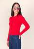 Rollas Caroline Knit Long Sleeve Top - Coral - Thumbnail 3