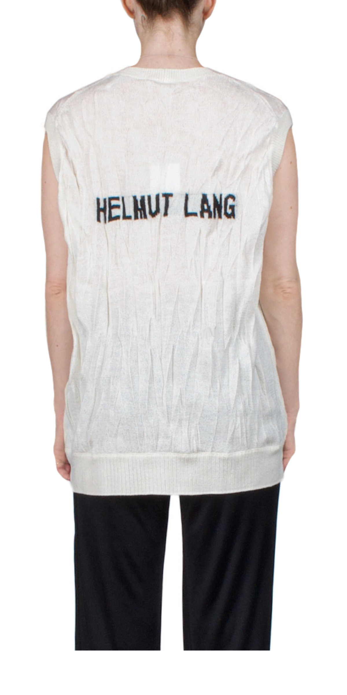 helmut lang メッシュ　tops ロンT Helmut Lang Long-Sleeve Mesh Seatbelt Top | Neiman Marcus