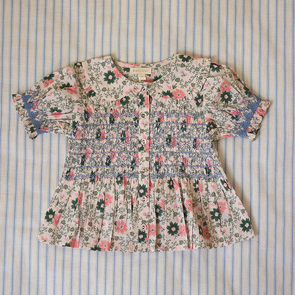 Kids Bonjour Handsmock Kid's Blouse - Prairie In Bloom