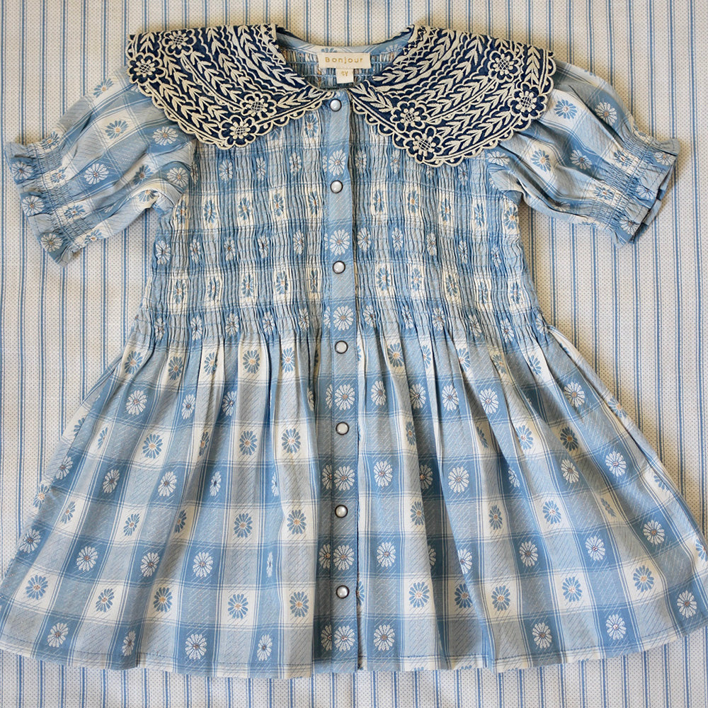 トップス Bonjour 6y PINK JACQUARD TUNIQUE 23ss FLORAL JACQUARD MIDI DRESS | Purple | Selected