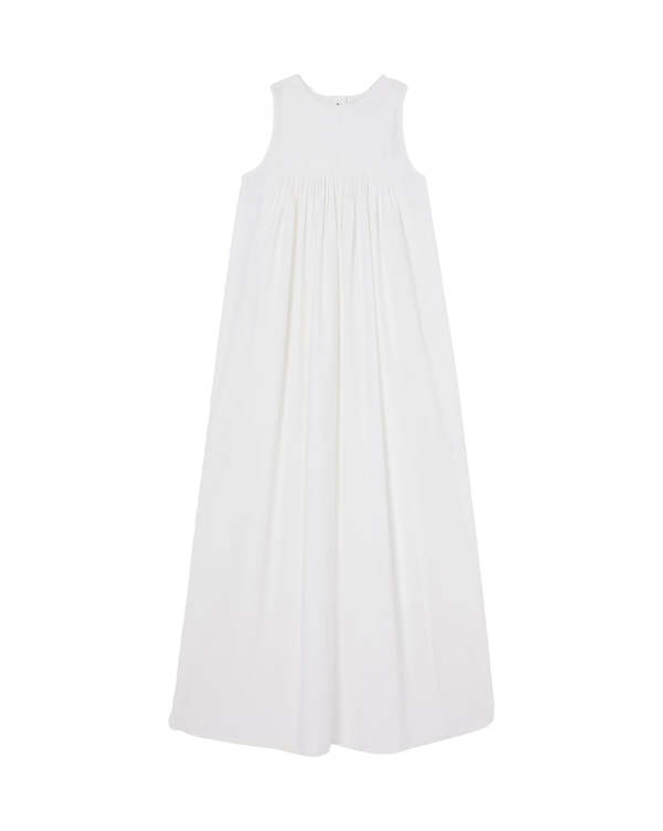 rohe pleated dress Oversized ramie maxi dress in white - Rohe