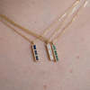Jennie Kwon Designs Blue Sapphire Tile Necklace - 14K Rose/14K Yellow/14K White - Thumbnail 3
