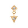 Jennie Kwon Designs Diamond Arrow Dangle Earring - 14K White/14K Rose/14K Yellow - Thumbnail 3