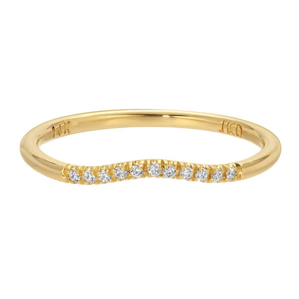 Jennie Kwon Designs Diamond Sprinkle Arch Ring - Mullti