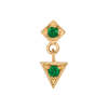 Jennie Kwon Designs Emerald Arrow Dangle Earring - Multi - Thumbnail 3