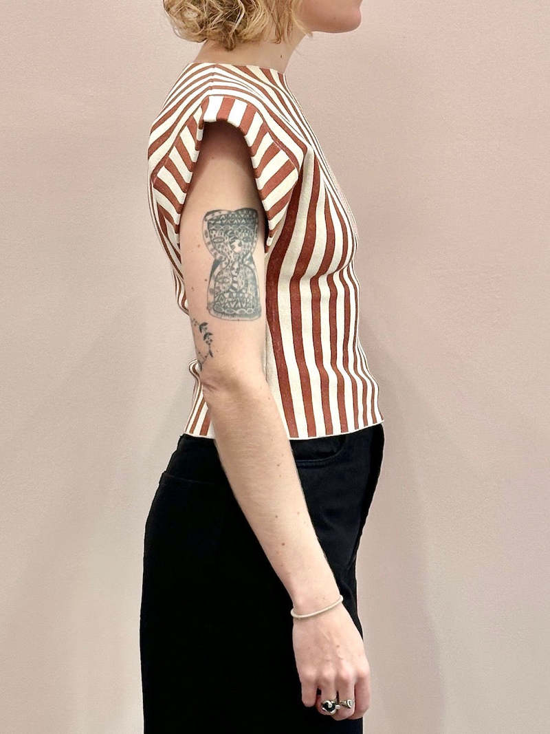 Rachel Comey Laural Top - Brown/Cream Stripe