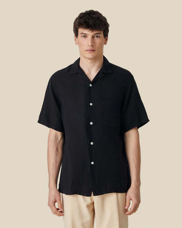 Portuguese Flannel Linen Camp Collar Shirt