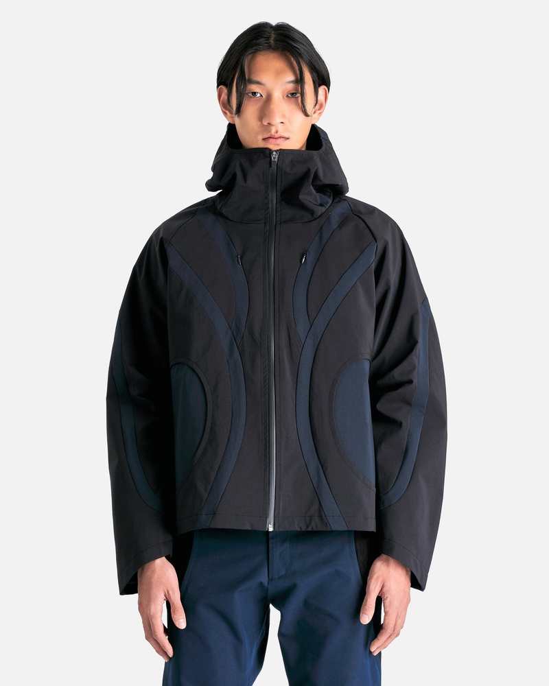 CMMAWEAR Akaza 3 Layer Jacket - Black/Navy | Garmentory
