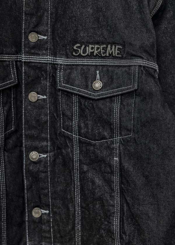 supreme 16ss denim trucker jacket s BLUE SUPREME 16ss DENIM
