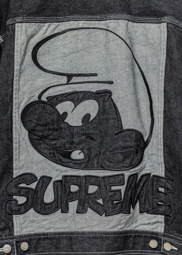 Supreme x Smurfs Denim Trucker Jacket - Black | Garmentory
