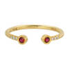 Jennie Kwon Designs Ruby Bezel Equilibrium Cuff Ring - Thumbnail 1
