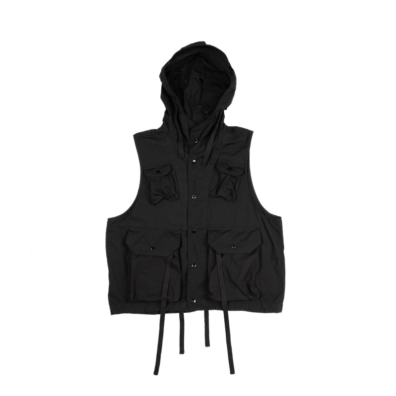 Engineered Garments Cotton Duracloth Poplin Field Vest - Black