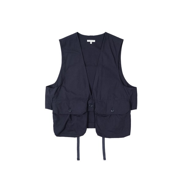 トップス engineeredgarments game vest Engineered Garments Cotton Ripstop Fowl Vest - Dark Navy | Garmentory