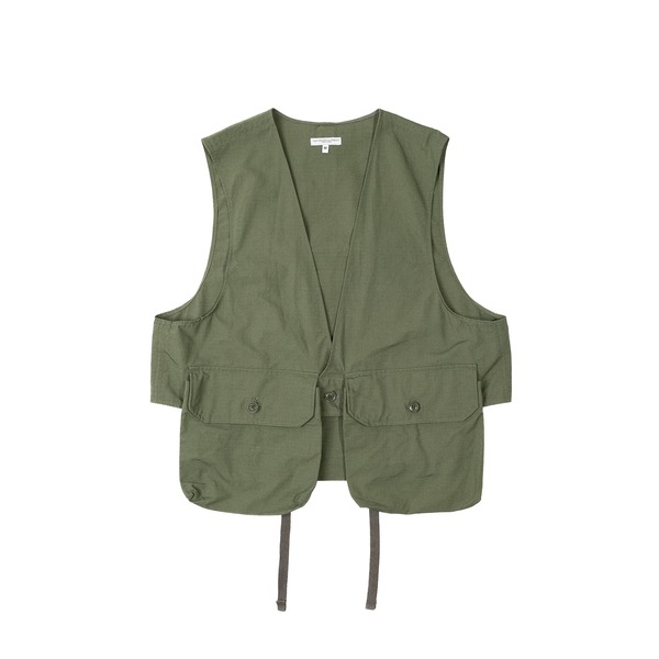 Engineered Garments Cotton Ripstop Fowl Vest - Olive | Garmentory