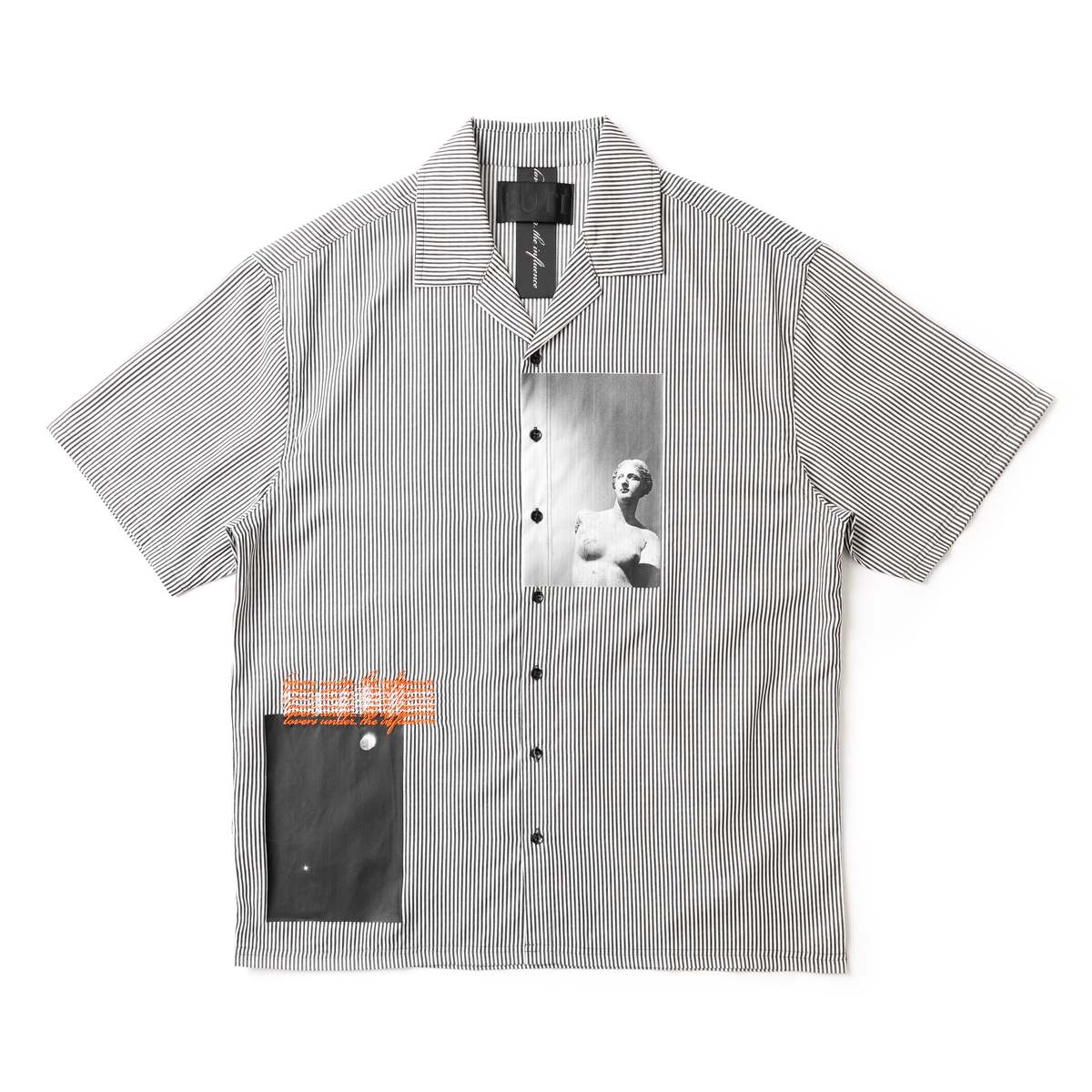 LUTI Luna Open Collard Shirt - White | Garmentory