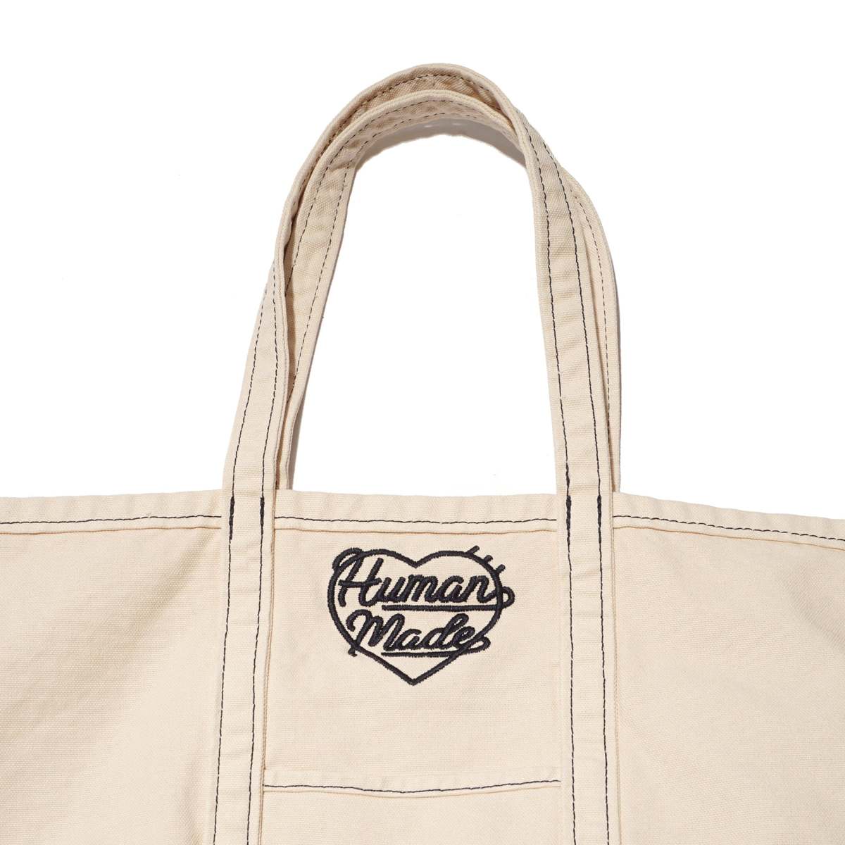 Human Made Garment Dyed Tote Bag - White | Garmentory