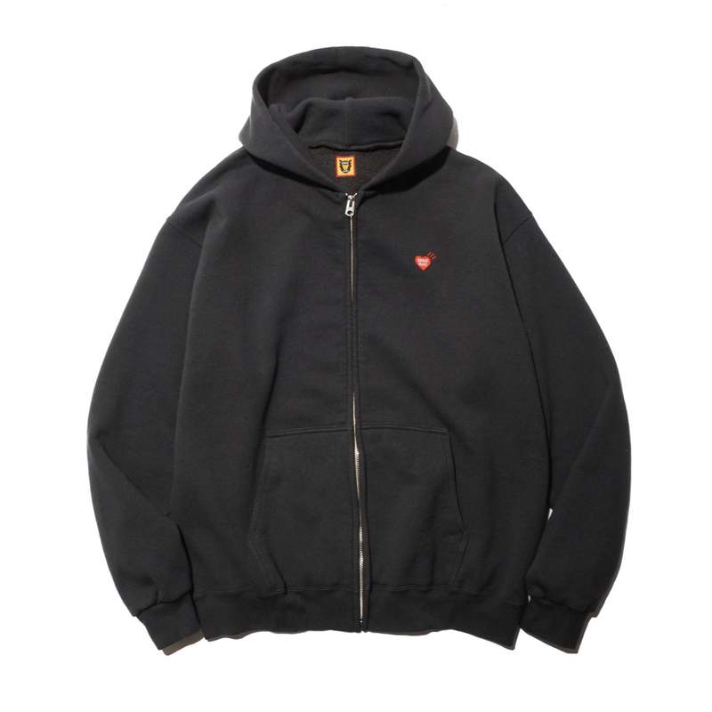 Human Made Zip-up Hoodie - Black | Garmentory 