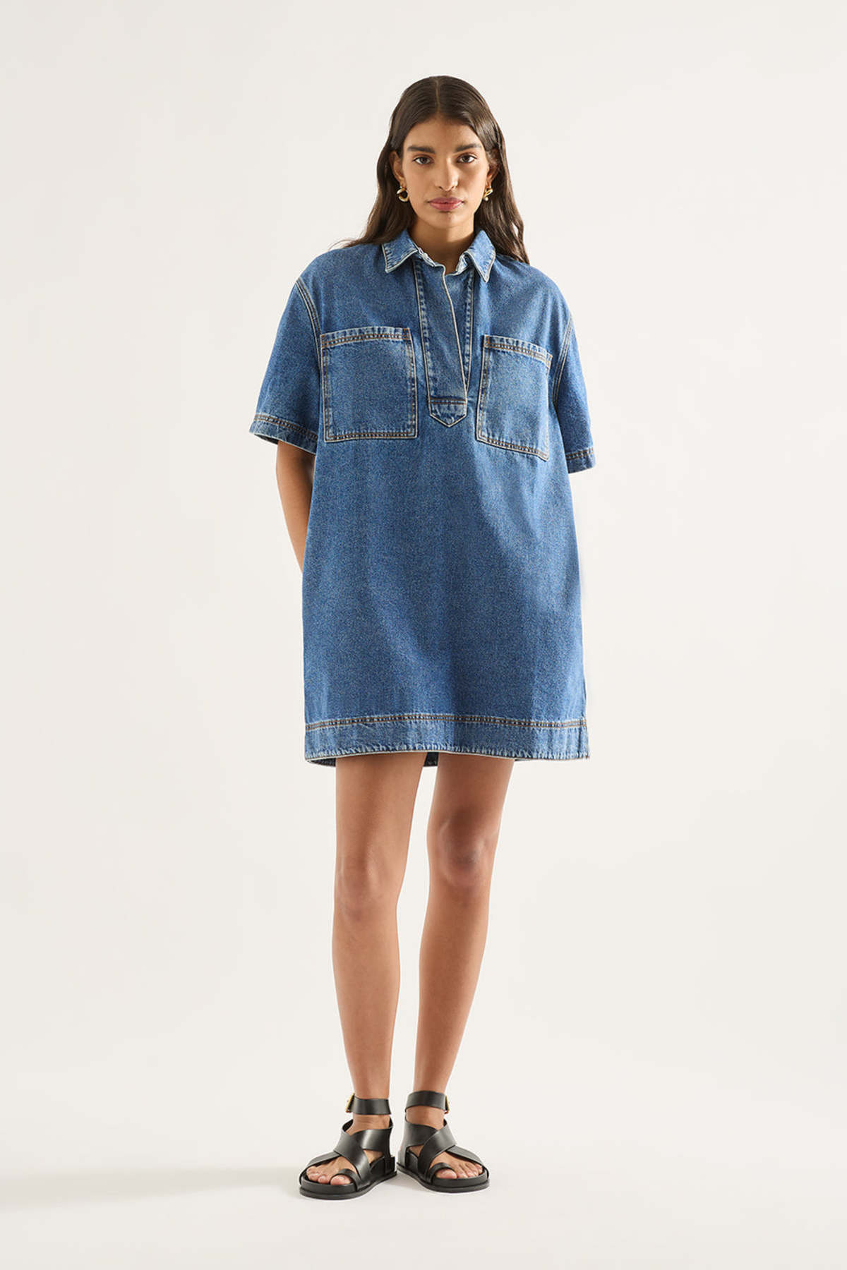 maison jules denim dress Mason Ecom Body Type:WAIST SEAM from shoulder Size:4-5YRS Outfit Ideas Cute Summer