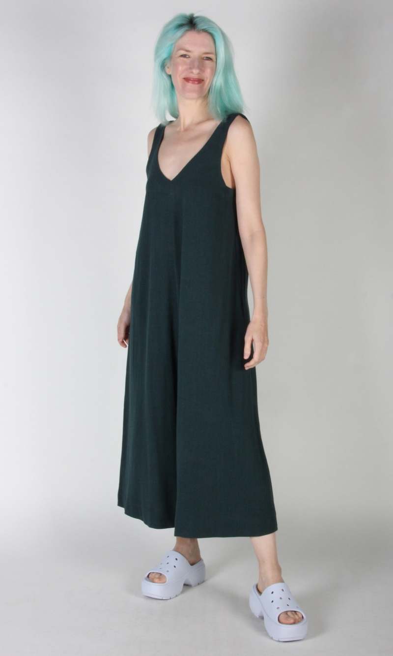 Birds of North America Tawny Pipit Jumpsuit - Forest Green