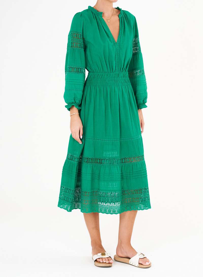 M.A.B.E. LORETTA MIDI DRESS - GREEN | Garmentory