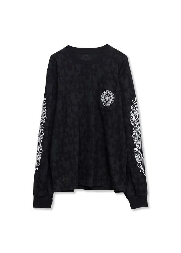 Tシャツ・カットソー [Born Champs] HEART TRIBAL CHROME OVER FIT CAMO LONG SLEEVE Tシャツ・カットソー [Born Champs] HEART TRIBAL CHROME OVER