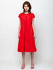 A Punto B Ruffle Front Dress - Pomegranate - Thumbnail 4
