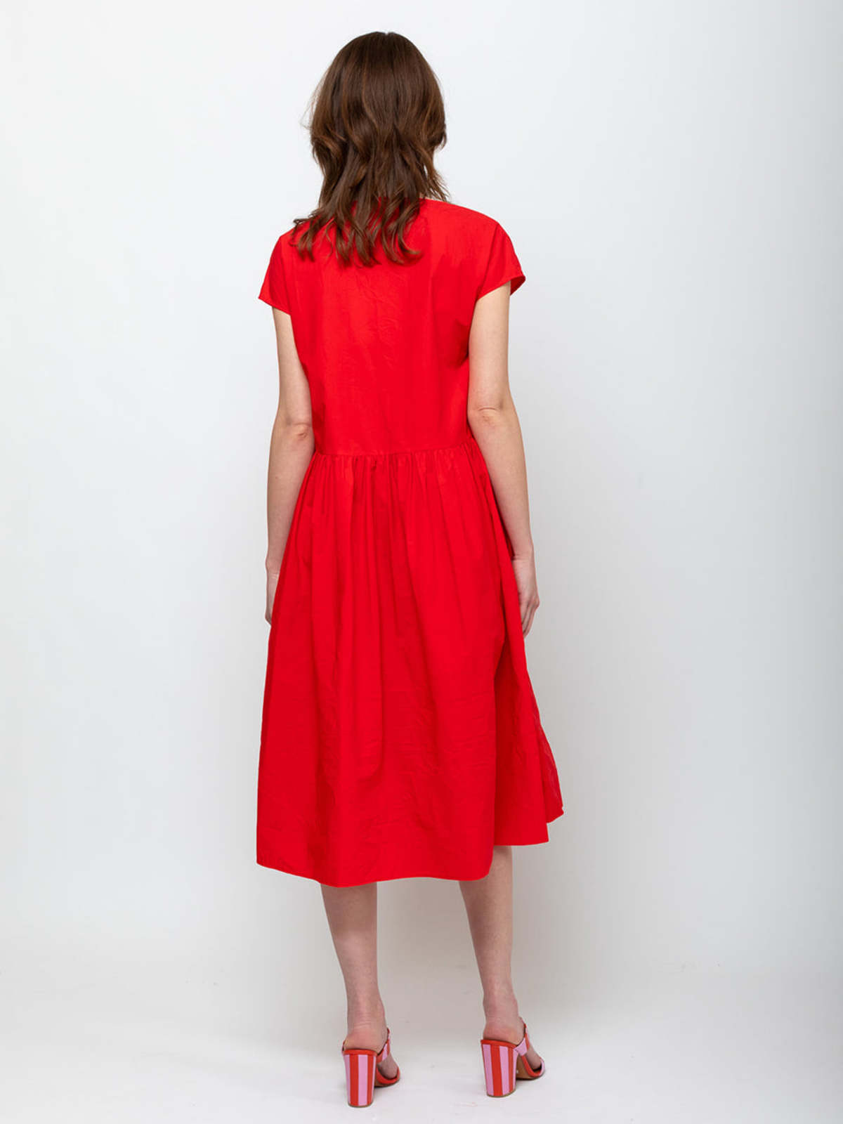 A Punto B Ruffle Front Dress - Pomegranate - Image 6 of 6